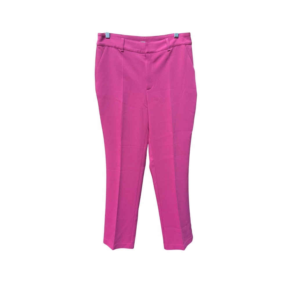Cinq a Sept Pink Tailored Straight Leg Trousers Size 8 Dress Pants